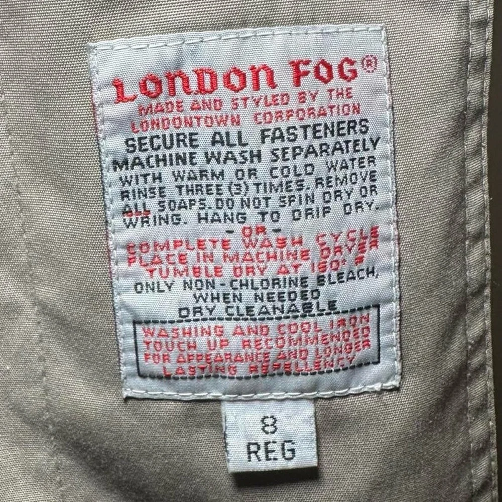 London Fog Classic Tan Trench Coat - Picture 7 of 8